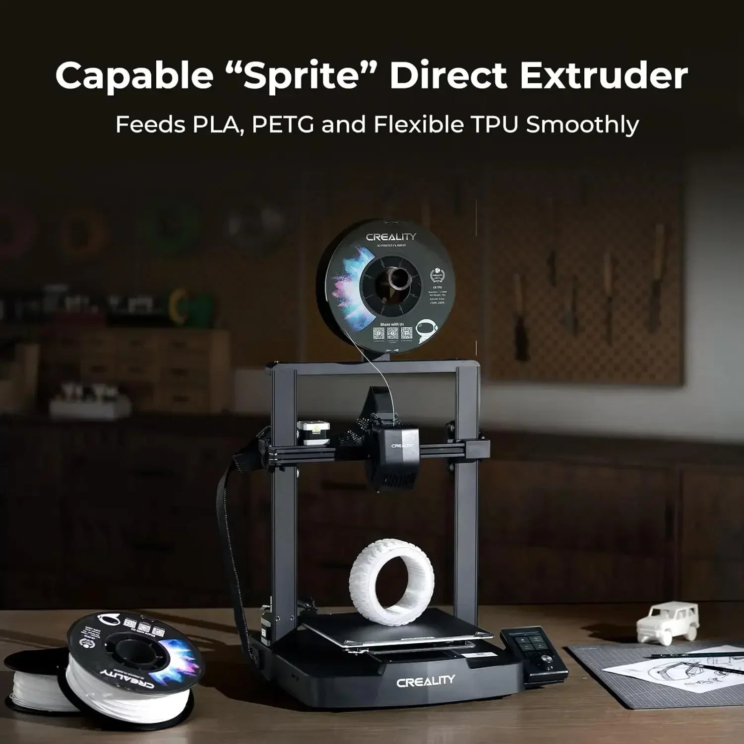 Creality Ender 3 V3 SE/KE 3D Printer 250mm/s-500mm/s Direct Extruder Auto Load Filament CR Touch Silent Auto Leveling Dual Axis