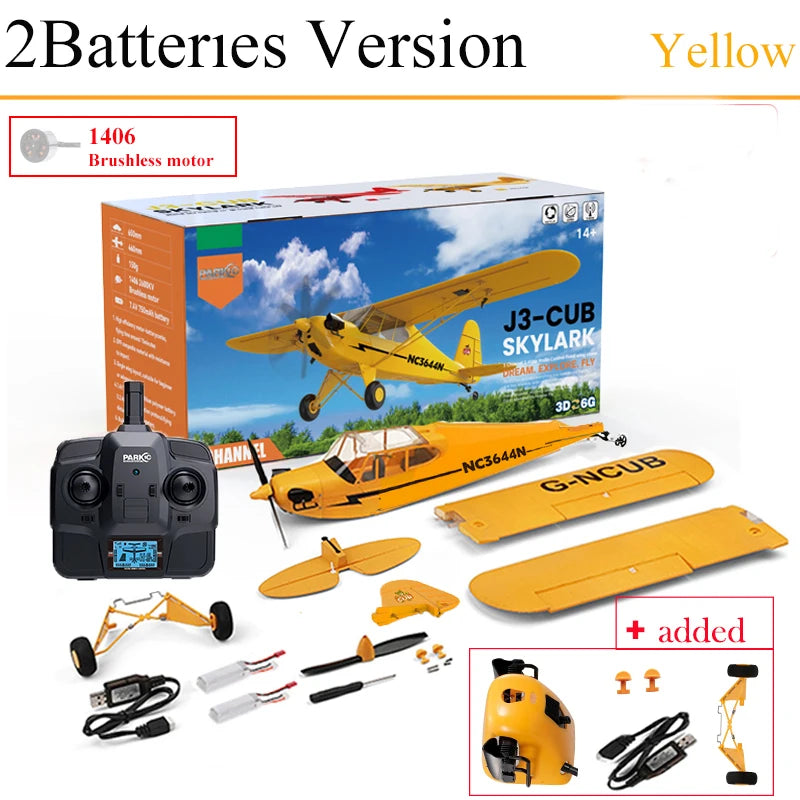 Hot Sale RC Plane RTF 2.4G Brushless Motor 3D/6G Remote Control Airplane Wltoys A160 Upgraded J3-CUB Ready To Fly
