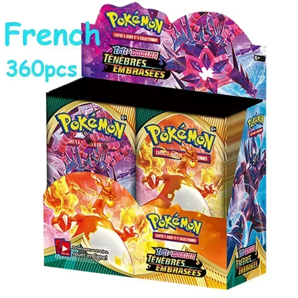 ★360P French Pokémon TCG: Ecarlet & Violet Etsncelles Astral Radiance Obsidian Flames Booster Box Pokemon Cards Game 36 Pack Box