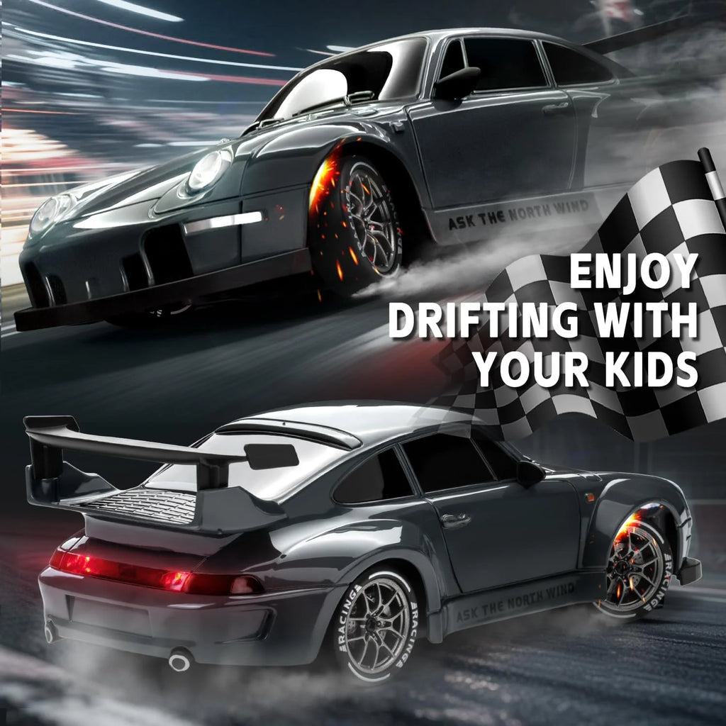 New 4WD Rc Cars 1:24 RC Drift Car 2.4G with Dual Drifting Tires and LED Lights 20+KM/H Race Toy Remote Control Car for Adult Kid