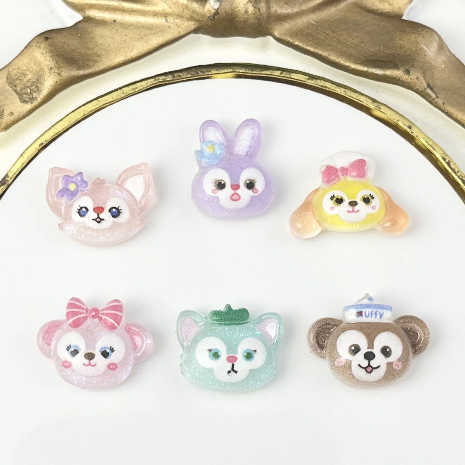 50 Pcs New Cute Resin Puppy Rabbit Fox  Flat Back Ornament Jewelry Making DIY Jewelry Manicure Accessories Crafts A2