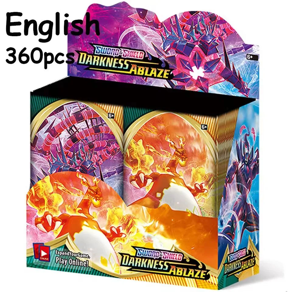NEW 360PCS Pokemon Card White Flare Black Bolt Prismatic SPARKS Scarlet Violet 151 English Booster Battle Transaction Gift