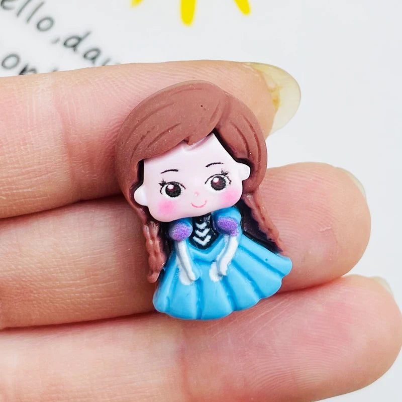 10 Pcs New Mini Kawaii Cartoon Princess Series Resin Scrapbook Diy Jewelry Hairpin Headrope Decoration parts A18