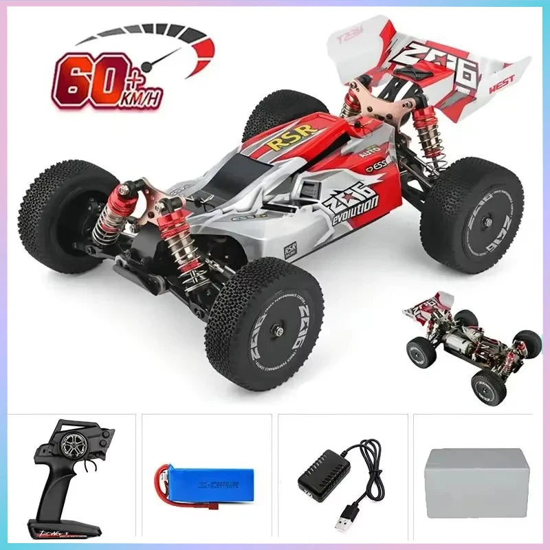 75 KM/H WLtoys 124016 V8 RC Car Brushless 4WD Electric High Speed Off-Road Remote Control Drift Rc Cars for Adults Toys