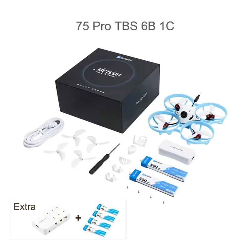 BETAFPV Meteor75 Pro Brushless Whoop Quadcopter 2024 Matrix 1S 5IN1 Flight Controller ELRS 2.4G Racing Drone RC Airplane