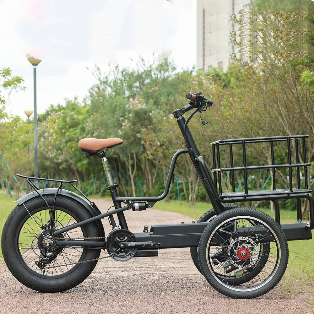 Offroad Electric Tricycle E-bike 3 Wheel Electric Long Range Electric Front Cargo Bike