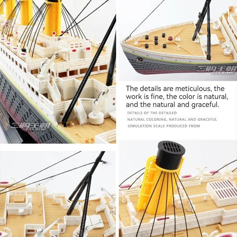 Titanic 81cm Large Remote-Controlled Ship Cruise Ship Speedboat, Water Toy Model, Racing Boat Ornament Electric Toy Boat Gift