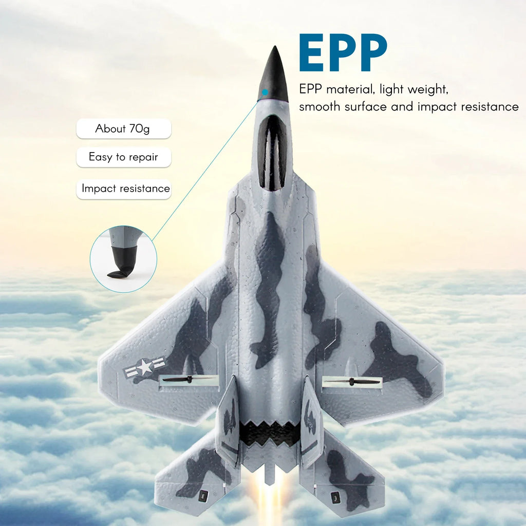 Cross-border Hot Selling F22 Fighter Series FX-822 Fixed-wing Foam Airplane Dual-aisle Rc Airplane Model