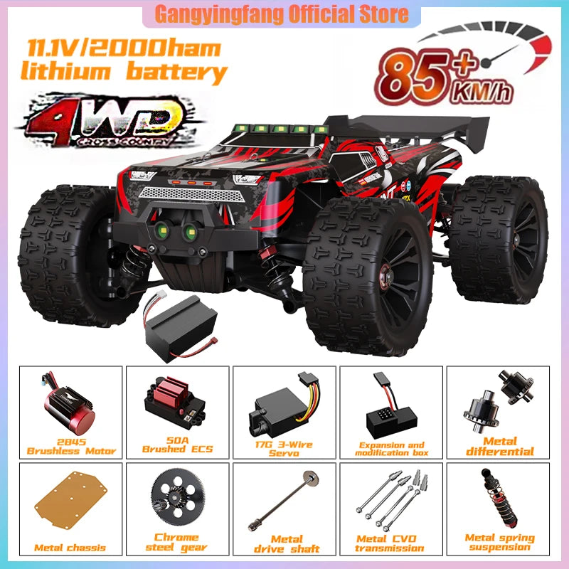 SG116 9522PRO 85KM/H High Speed ​​RC Car Brushless 4WD Off-Road Drift Remote Control Car 1:16 Professional Racing Cars vs SG116MAX