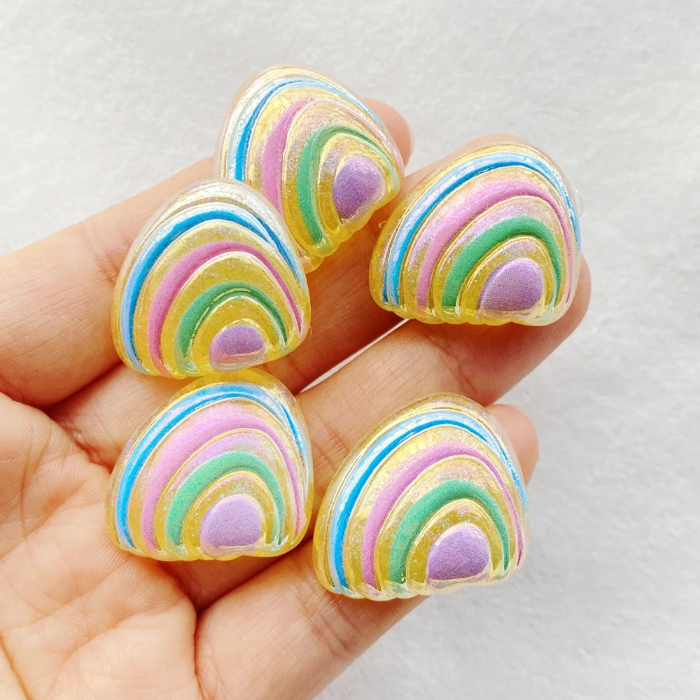 10Pcs New Cute Resin Cartoon Shell, Starfish Series Flat Back Scrapbooking DIY Jewelry Craft Decoration Accessories