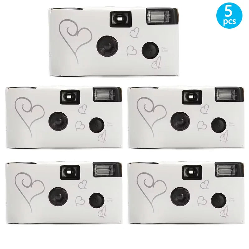 1-6 PCS Retro 27 Photos 35mm Disposable Film Camera Manual Fool Optical Camera Children's Gift Single Use Camera Film Sets ﻿
