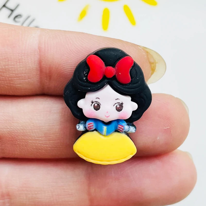 10 Pcs New Mini Kawaii Cartoon Princess Series Resin Scrapbook Diy Jewelry Hairpin Headrope Decoration parts A18