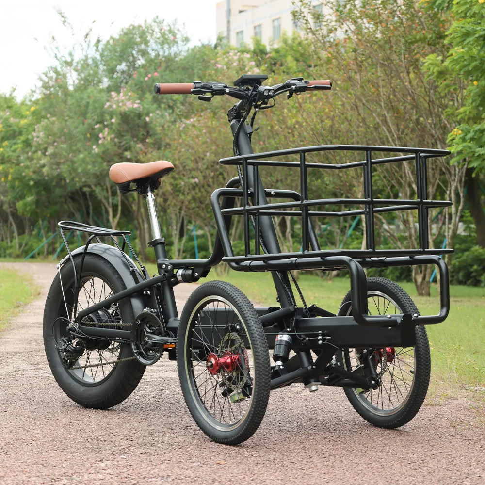 Offroad Electric Tricycle E-bike 3 Wheel Electric Long Range Electric Front Cargo Bike