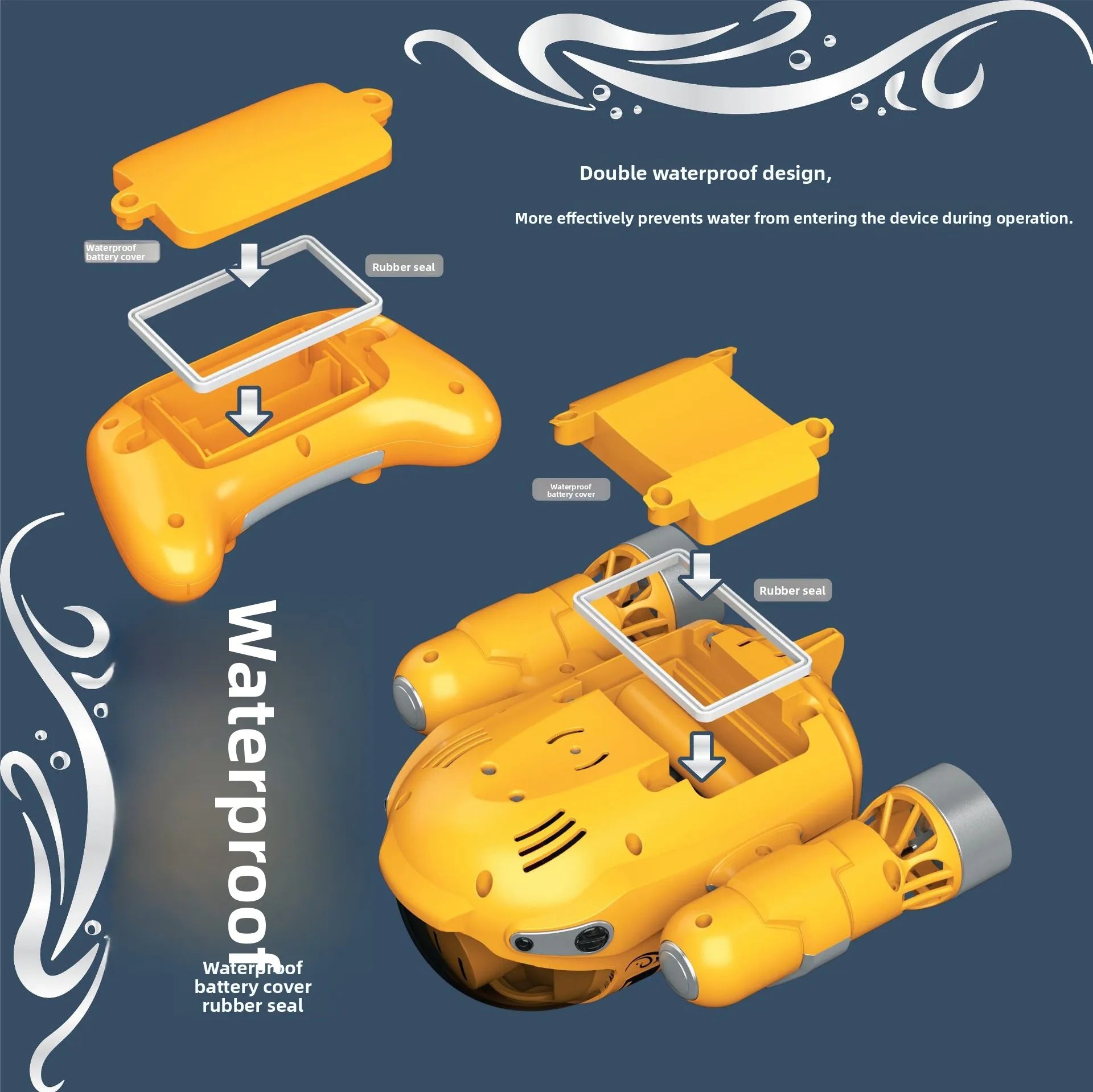 2.4GHz Remote Control Motorboat Waterproof Spray Swimming Pool Bathing RC Steamboat Toys For Boys And Girls Children's Gift