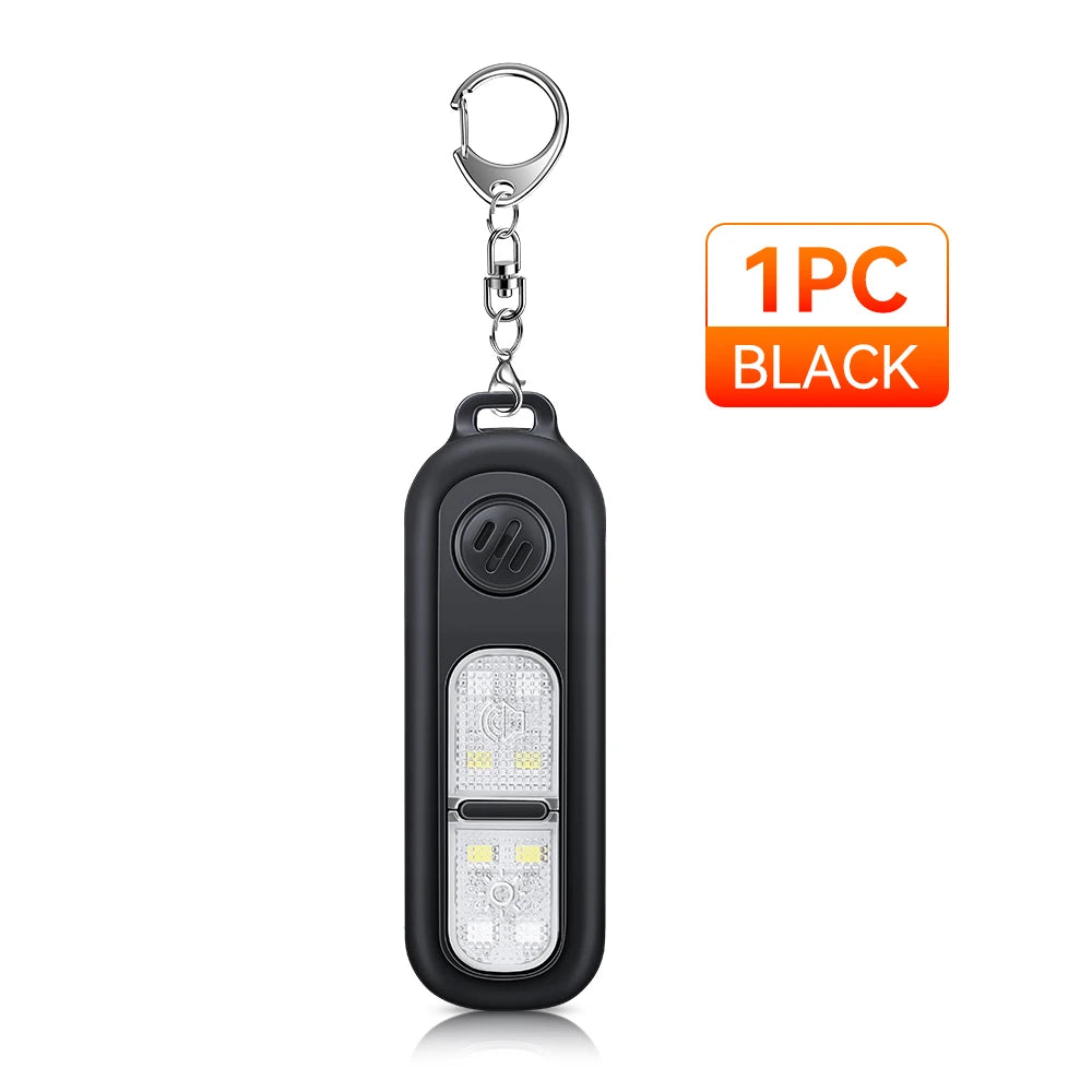 Wsdcam Rechargeable Keychain Alarm for Women Self Defense Alarm with LED Light 130 dB Loud SOS Emergency Safety Alert Device