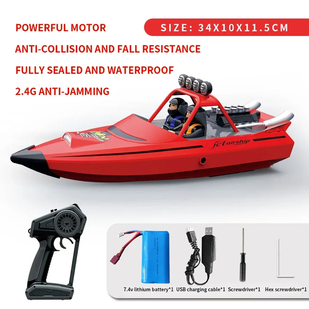 TY725 RC Boat TURBOJET PUMP High-Speed ​​Remote Control Jet Boat Low Battery Alarm Function Adult Children Toys Gift