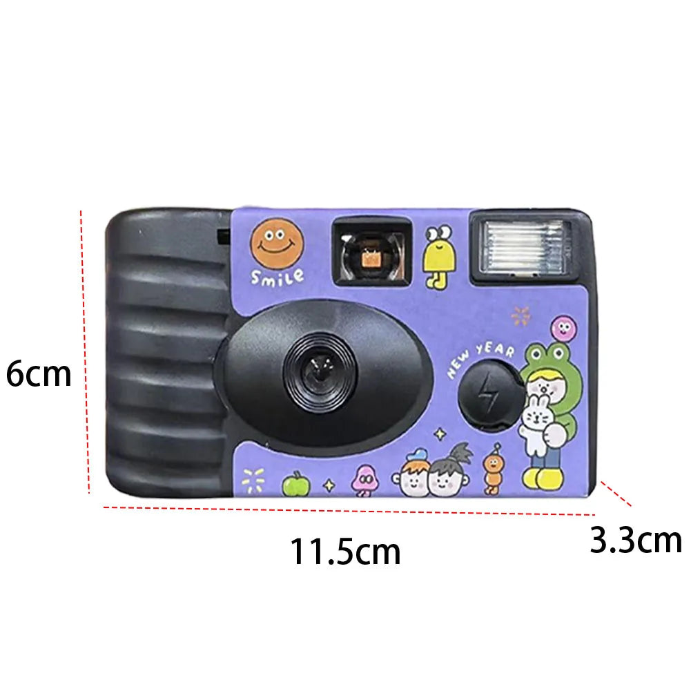 35mm Disposable Film Camera Built-in Flash One Time Use Camera 27 Photos Retro Camera for Birthday Parties