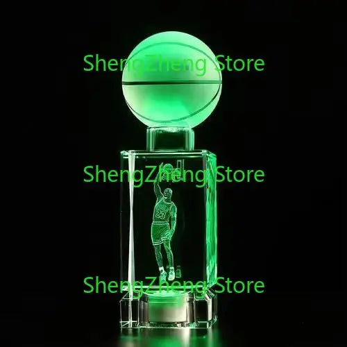 USB Charging NBA Star Birthday Gift Boys Give Classmates And Boyfriends Creative Crystal Basketball Practical Souvenir Ornaments