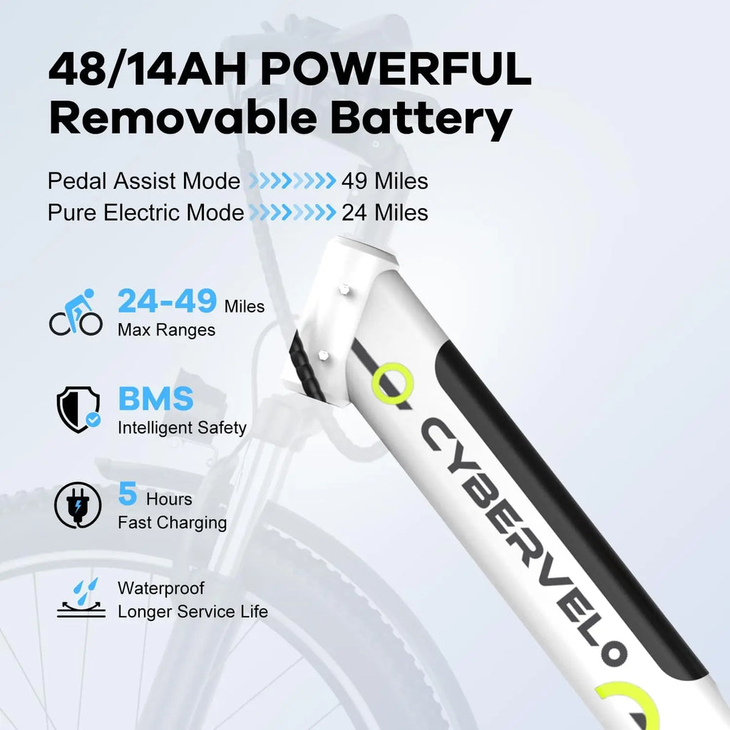 1000 Peak Electric Bike for Adults,up 80 Miles Removable Battery Ebike, 26" Electric E Bike with 7-Speed,Adult Electric Bicycles