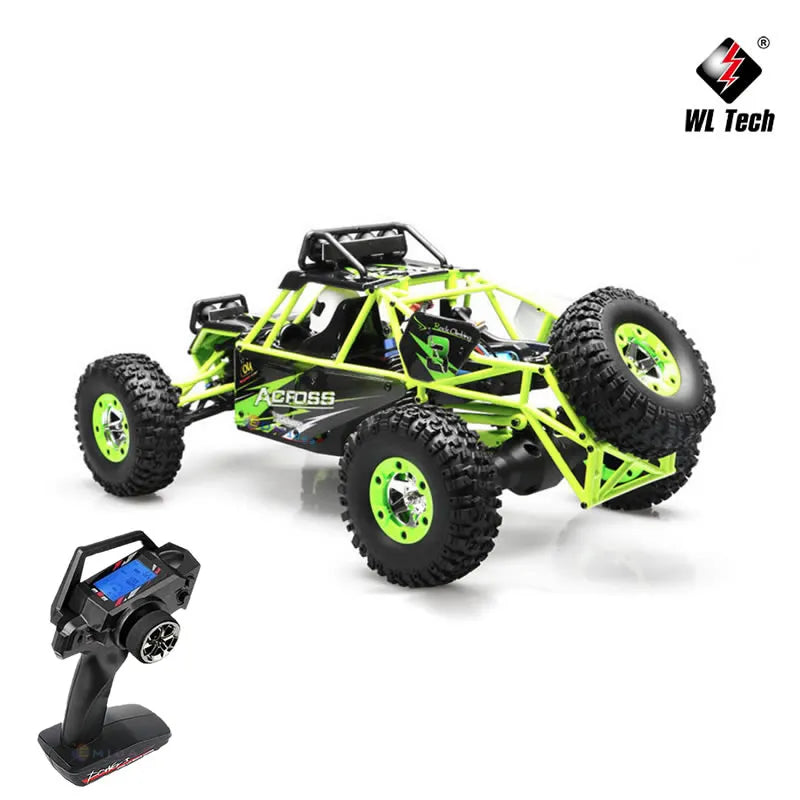 WLtoys 12428 1:12 4WD RC Racing Car High Speed ​​Off-Road Remote Control Alloy Climbing Truck LED Light Buggy Boys Toys Kids Gift
