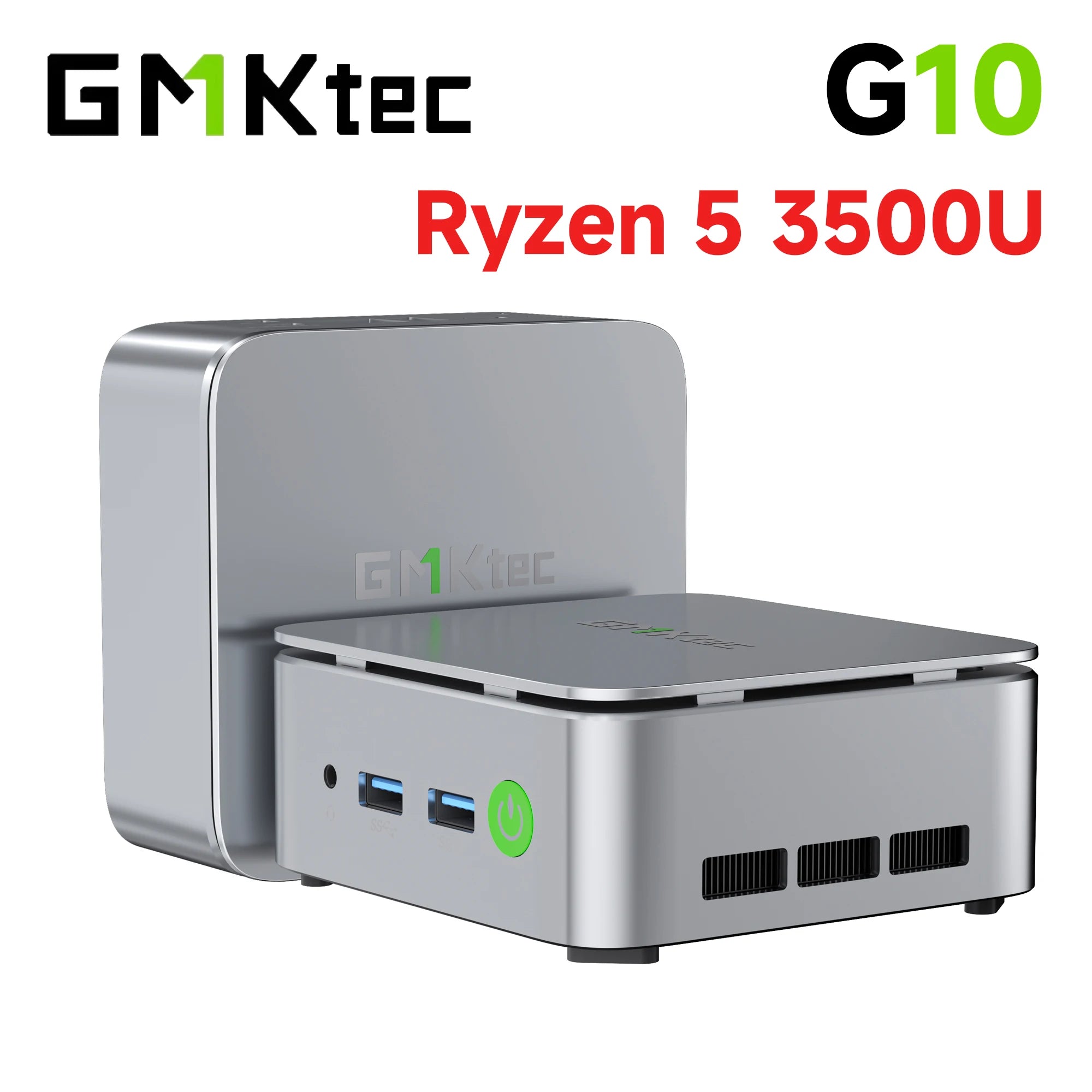 GMKtec G10 Mini PC AMD Ryzen 5 3500U 16GB DDR4 500GB SSD NVME Wifi5 BT5.0 Windows 11 Triple Display Desktop DIY Gamer Computer