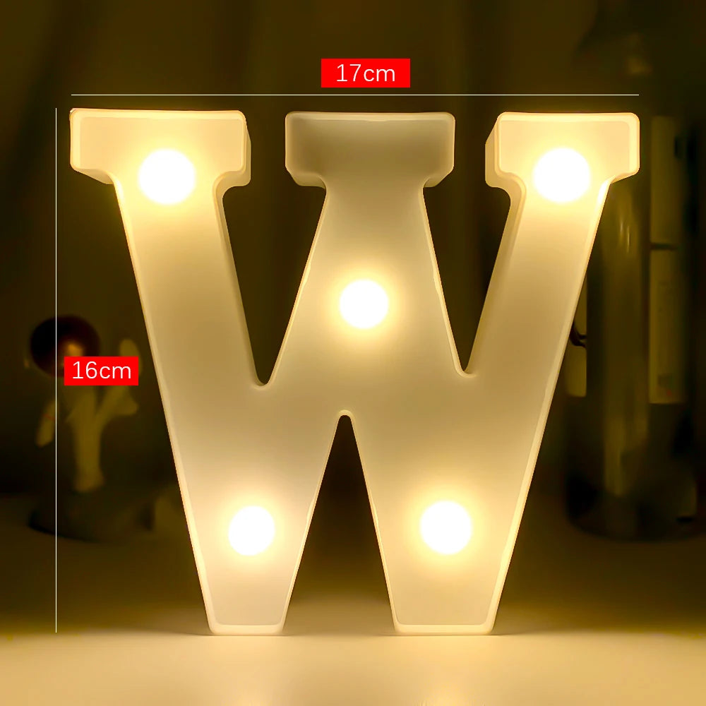Creative Luminous Digital Number Letter Light AAA Battery Powered Lamp Night Light for Christmas Wedding Birthday Party Decor