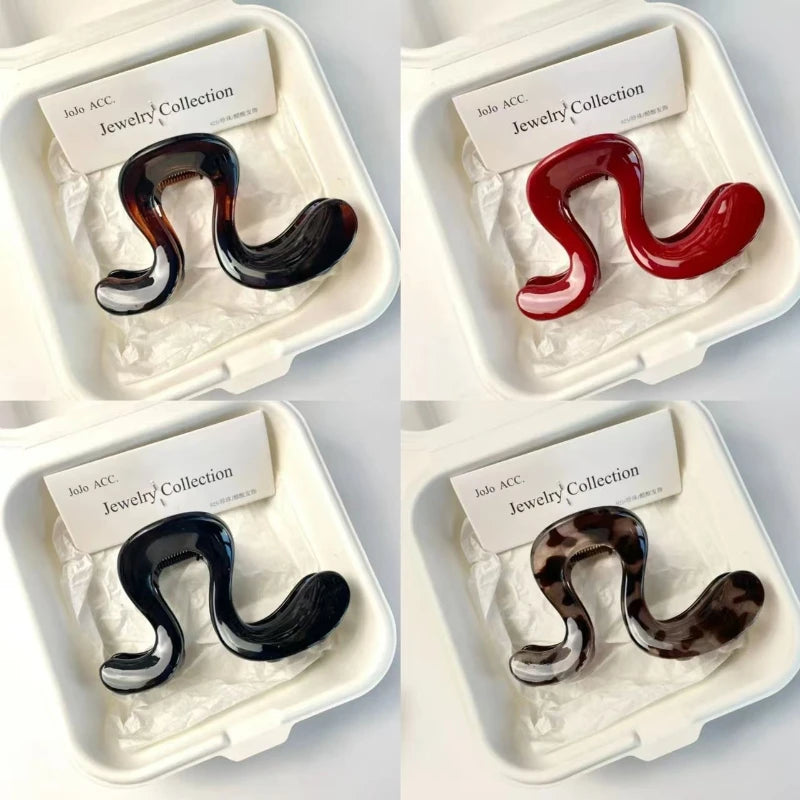 Simple Irregular Hair Catch Clip Shark Clip Women's Premium 2025 New Hairpin Back Head Hair Accessories Hairpin Elegant