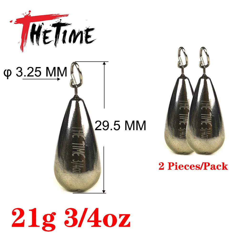 THETIME 1.8-21g Drop Shot Fishing Sinker Weights Soft Lure Free Rig Hook Connector line Sinkers For Bass Fishing Accessories