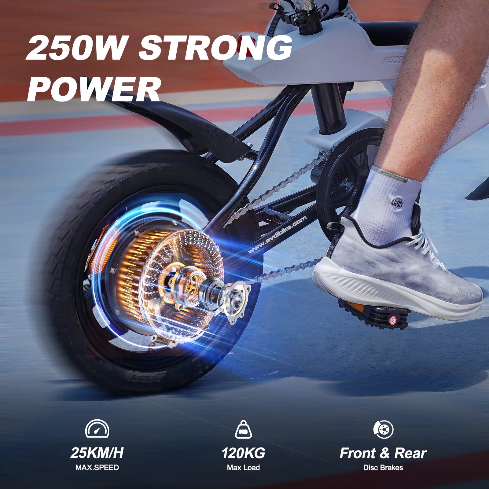 Electric Bicycle E-bike 14-inch Wheel Size With 36 V 6.4 Ah Battery, Digital LCD Display , E-Bike 250 W Motor & 25 Km/h,