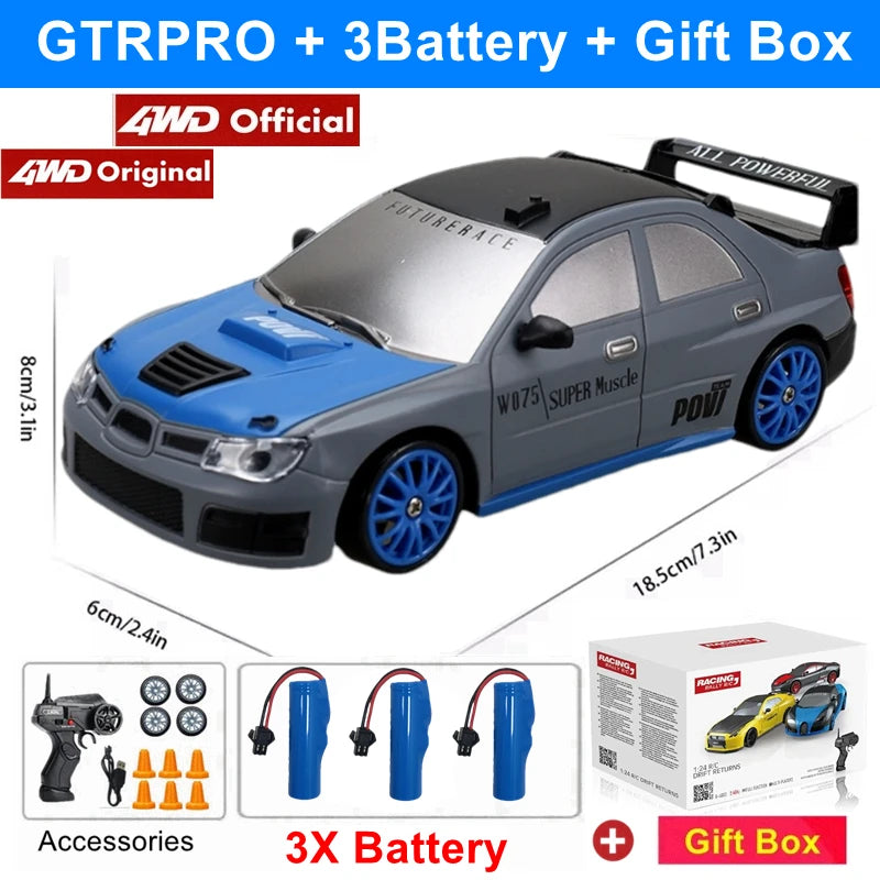 RC Drift Car With LED Light 4WD Remote Control Vehicle AE86 Professional High Speed ​​Racing Toys for Kids Children Adults Gifts