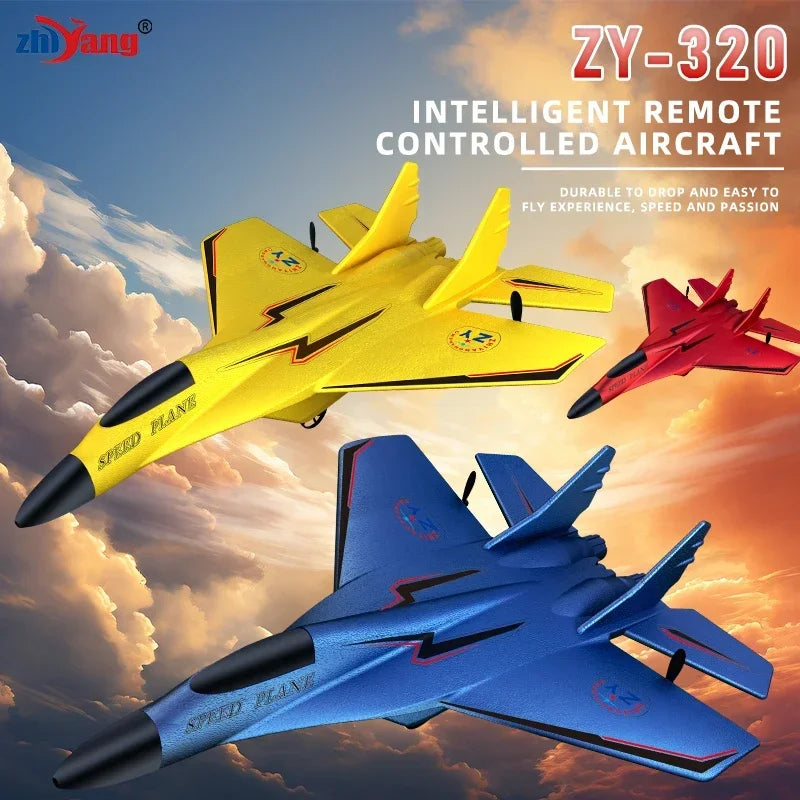 ZY-320 Remote Control Airplane With LED Lights RC Drone Plane EPP Foam RC Aircraft RC Jet Toys For Kids Beginners Birthday Gift