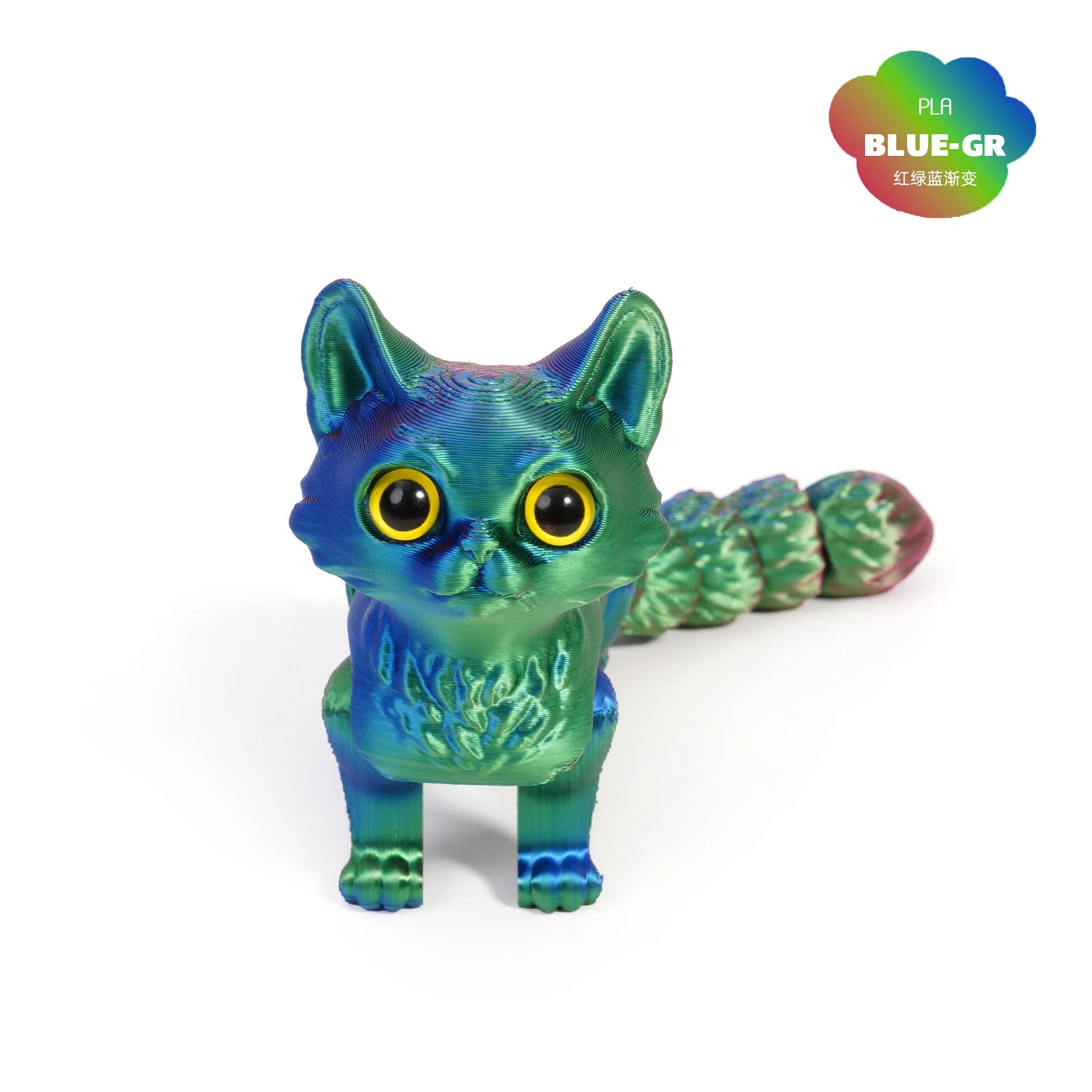 3D Printed Cute Cats Tail Joint Movable Kawaii Kitten Ornament Room Decor Car Decorations Desktop Decorations Gifts To Friends