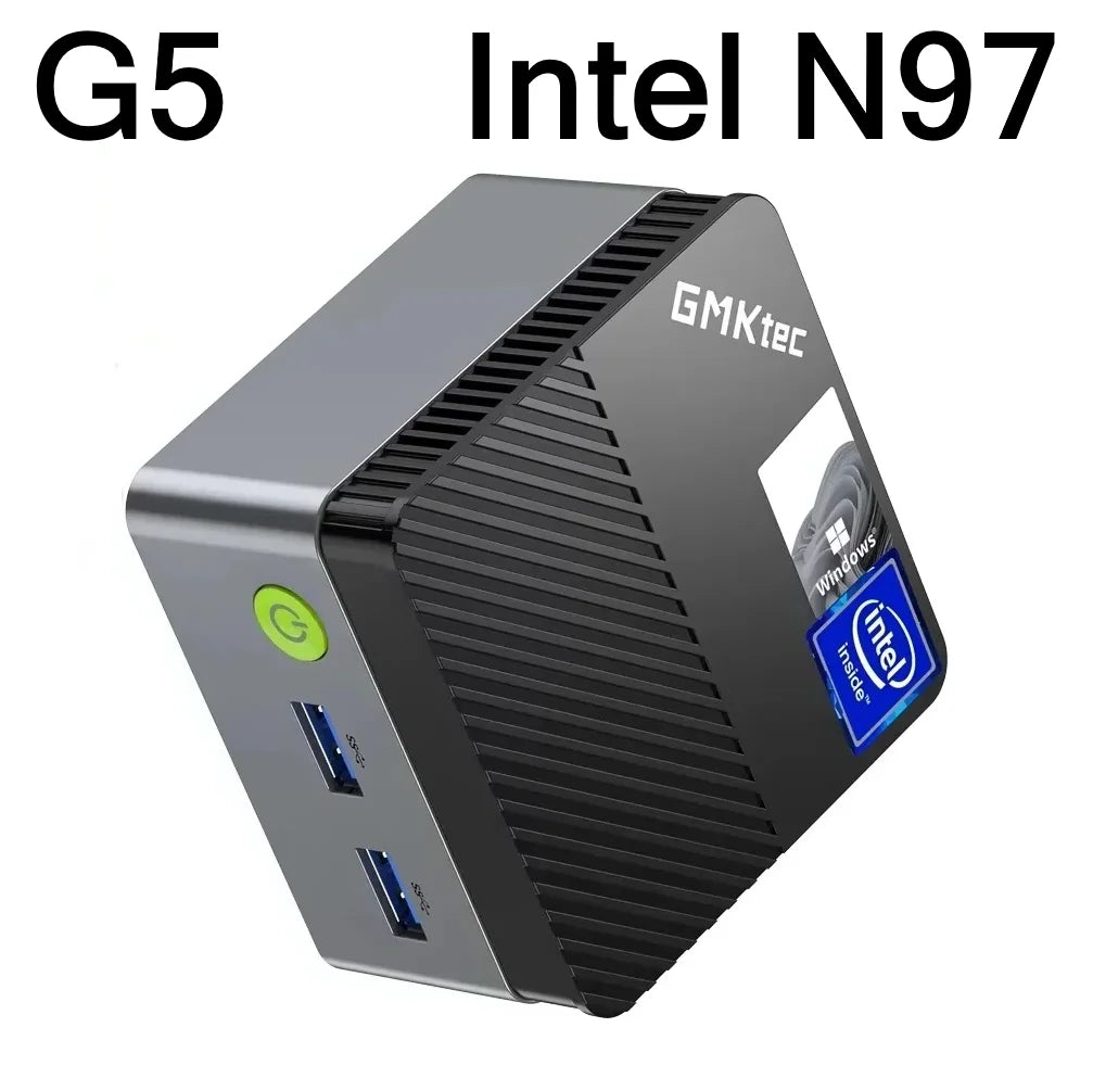 GMKtec G5 Intel N97 Mini Pc DDR5 4800MT/s M.2 2242 SATA Desktop WiFi5 BT4.2 Protable Diy Gaming Computer Windows 11 Pro