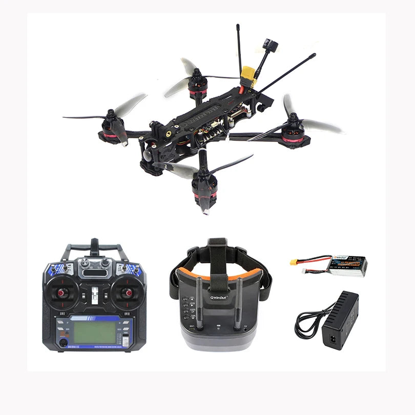 RTF XY-5 220mm FPV Racing Drone 3-4S with RS2205 2300KV Motor F4 V2 Flight Control Micro Camera 51466 Propeller Quadcopter