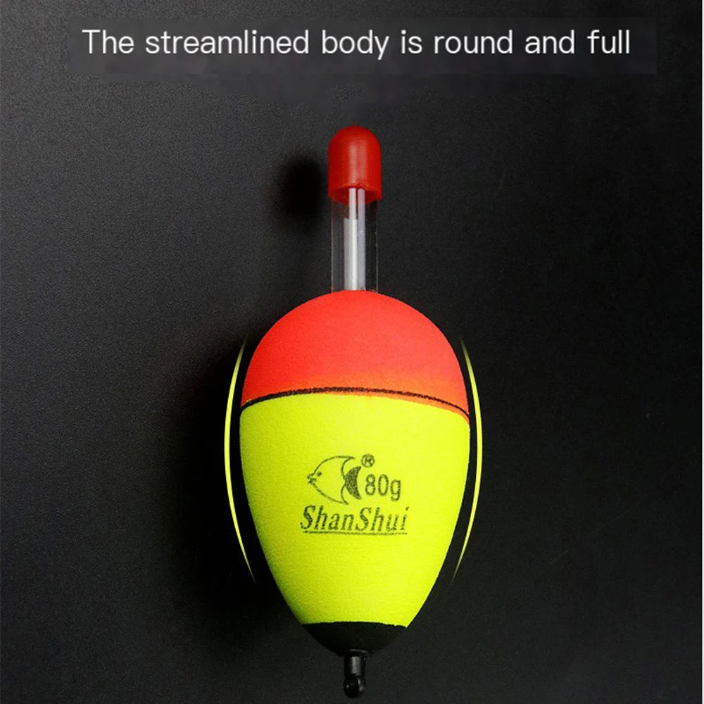 5Pcs EVA Luminous Fishing Night Floats Light Stick Foam Plastic Bobber for Sea Rock Fishing Striking Float Accessories 10-100g