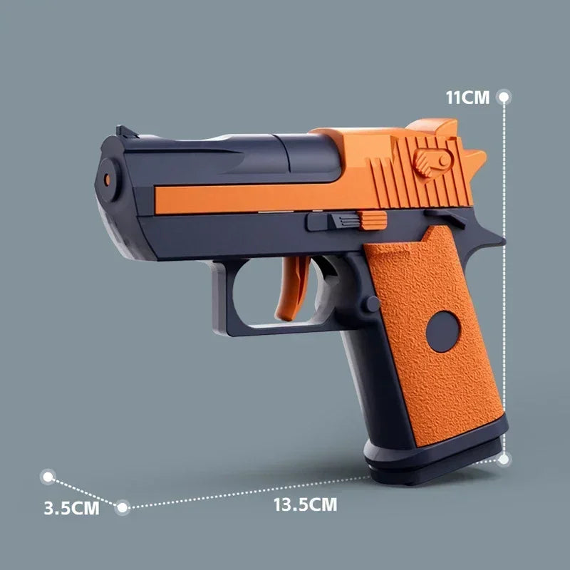 Hot Mini Desert Eagle Mechanical Continuous Firing Water Gun Small Pistol Summer Outdoor Beach Poor Toy Shoot Water Gun for Kids