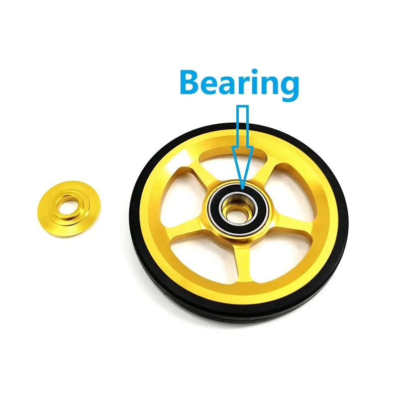 Litepro Easywheel & Extension Rod For Brompton Folding Bike Rear Cargo Rack Bearing Easy Wheel Telescopic Bar Aluminum Alloy