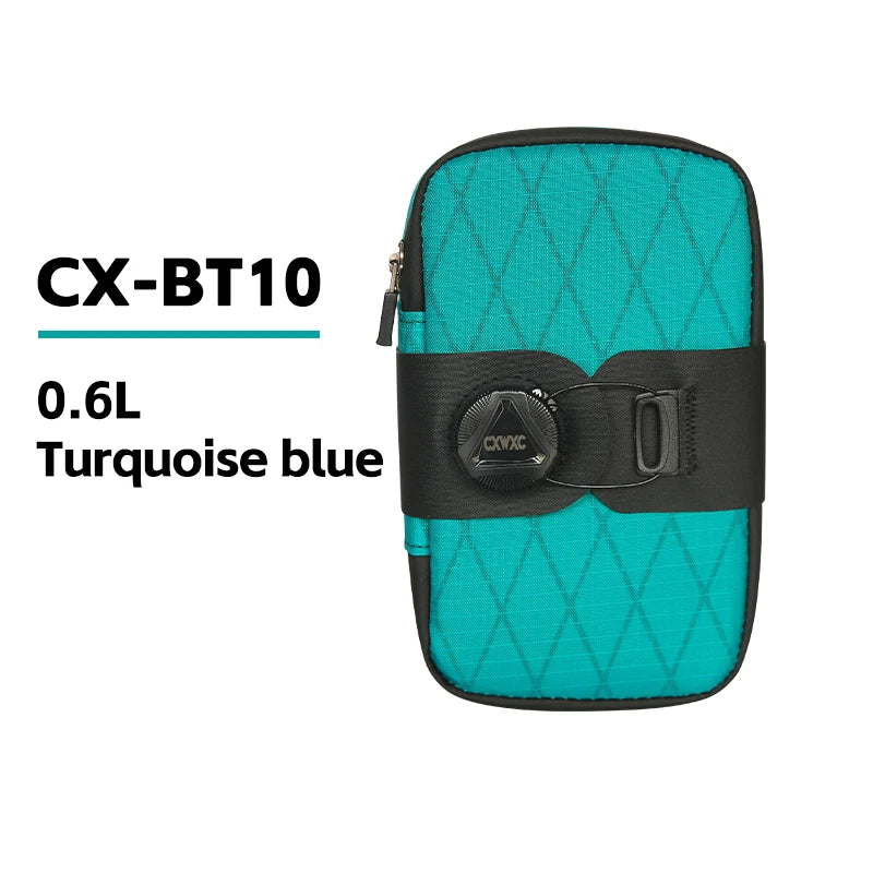 CXWXC Mini Bicycle Saddle Bag 0.6L Lightweight Small MTB Road Bike Tail Bag Portable Multi function boa Lockable Cycling Bag