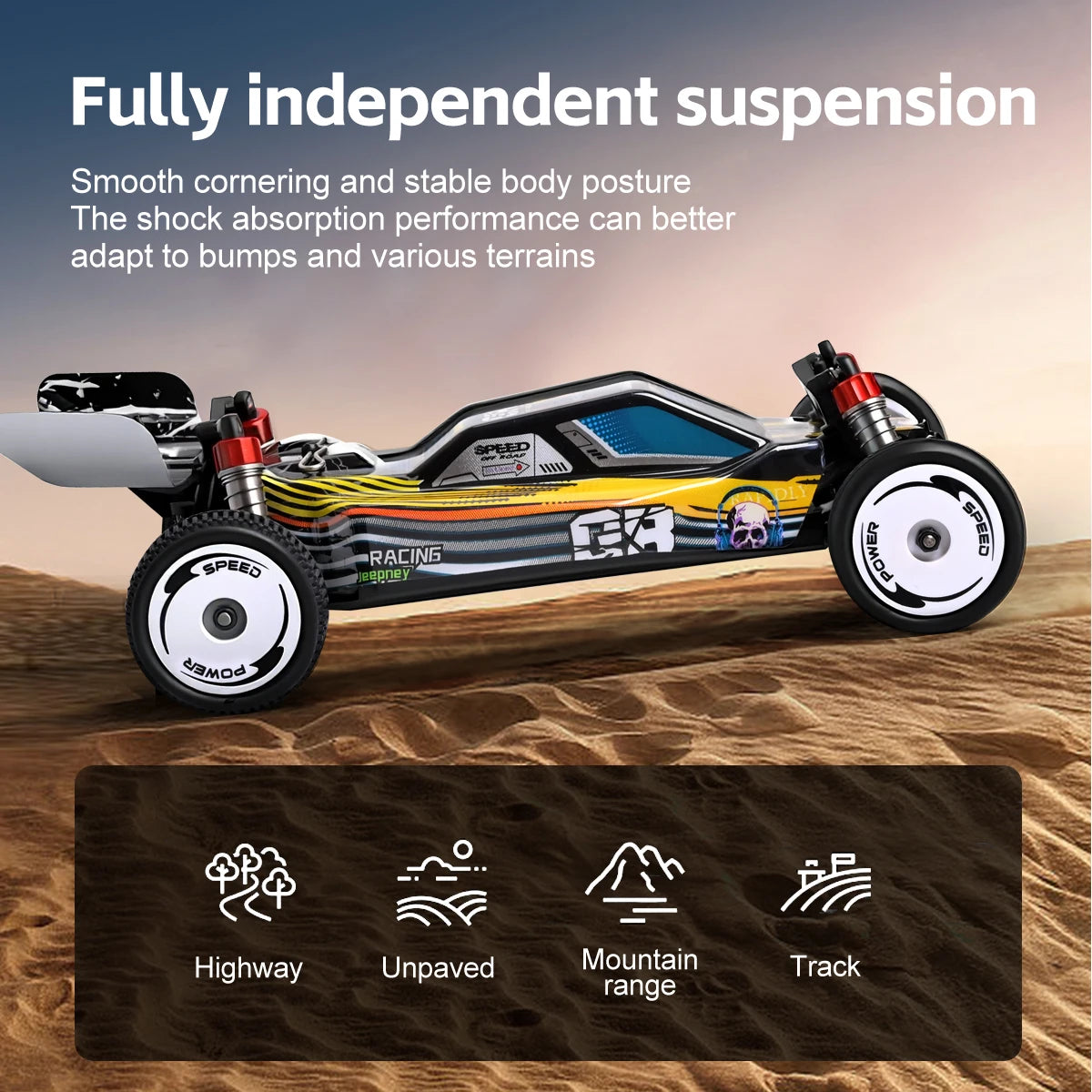 Original Wltoys 244016 RC Car 2WD Electric Racing Car With Gyroscope Full-Scale 25Km/h RC Drift Cars For Kids Adults Christmas