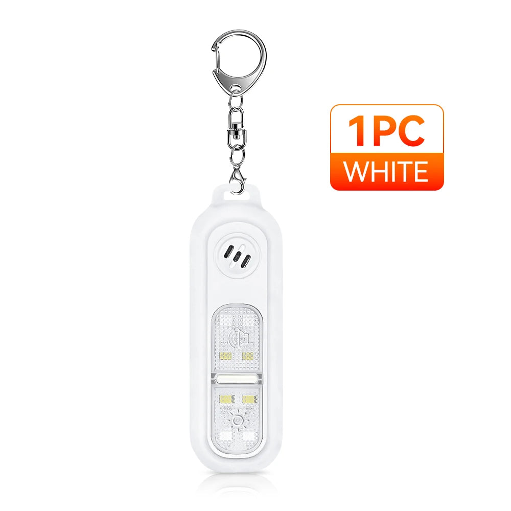 Wsdcam Rechargeable Keychain Alarm for Women Self Defense Alarm with LED Light 130 dB Loud SOS Emergency Safety Alert Device