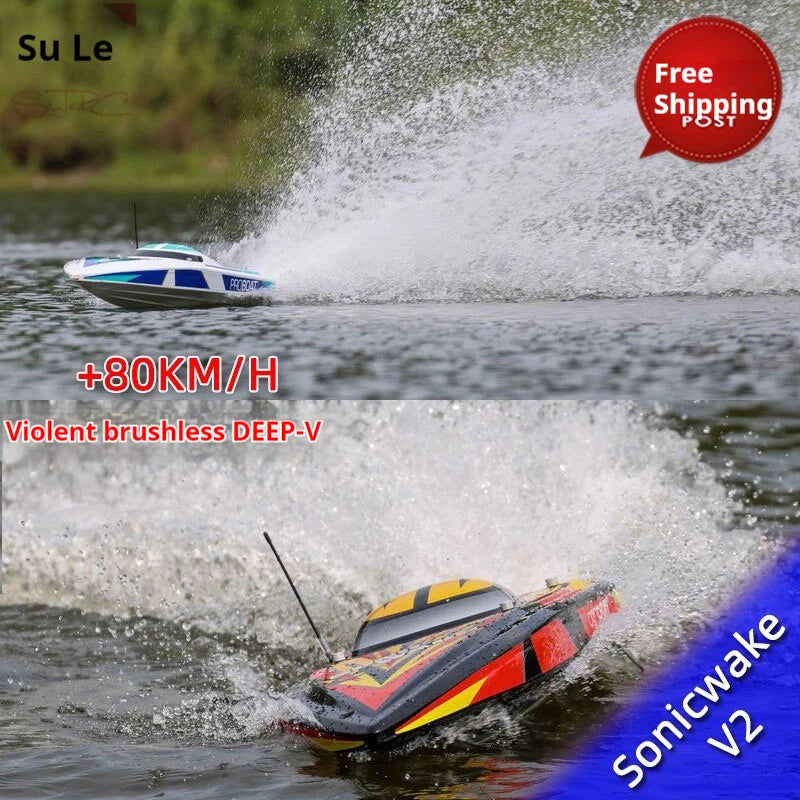 PROBOAT Sonicwake 36 inch V2 remote control electric self flipping straight brushless speedboat deep V hull rowing boat