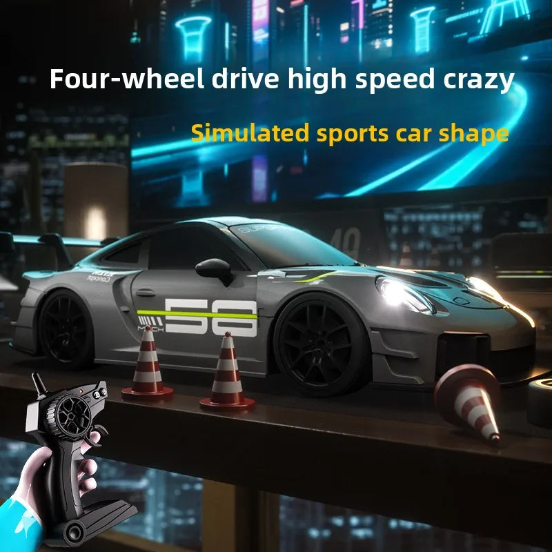4WD Smart Drift RC Racing Car High-Speed ​​2.4Ghz Electric Remote Control Car Toy with LED Lights for Ages 6-12 Boys Birthday Gift