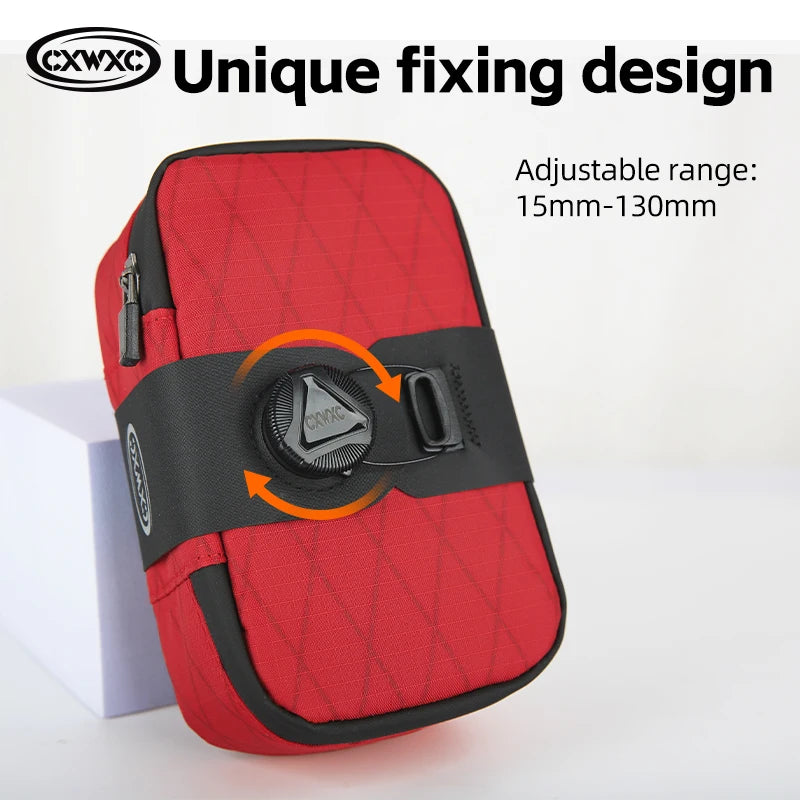 CXWXC Mini Bicycle Saddle Bag 0.6L Lightweight Small MTB Road Bike Tail Bag Portable Multi function boa Lockable Cycling Bag
