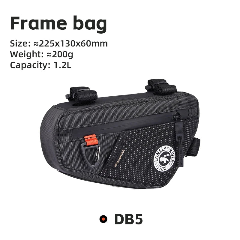 Ulac Triangle Cycling Bag Bicycle Front Saddle Tube Bag Bike Frame Pouch Bag Holder Outdoor MTB Mountain Bag Waterproof Fabric