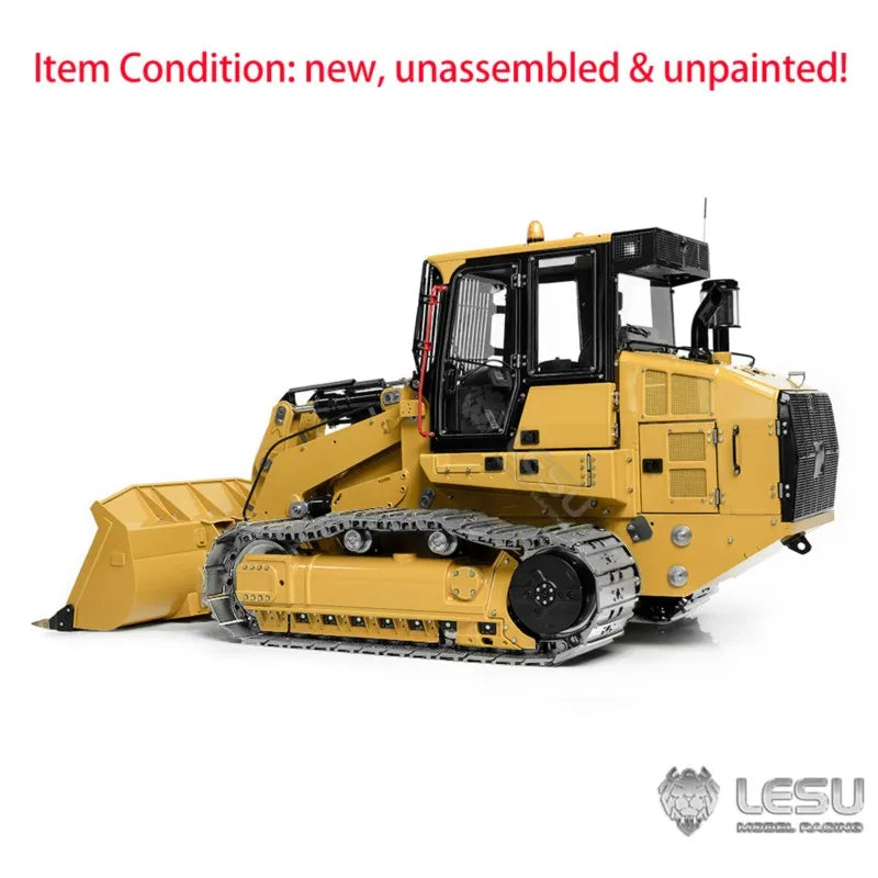 1/14 Scale LESU 973K RC Hydraulic Loader Metal Tracked Remote Control Car Light Sound Unassembled Kits DIY RC Toys Model