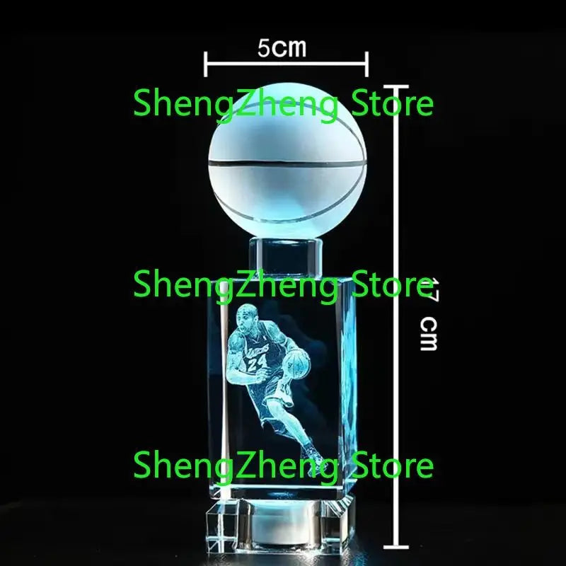 USB Charging NBA Star Birthday Gift Boys Give Classmates And Boyfriends Creative Crystal Basketball Practical Souvenir Ornaments