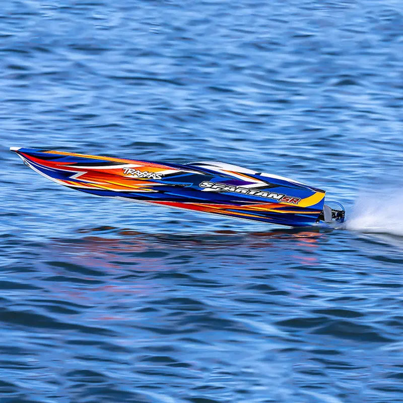 Traxxa Spartan Sr Sparta 1/10 Simulation Remote Control Electric Brushless Self Flipping Speedboat Model 103076-4/Trailer 10350
