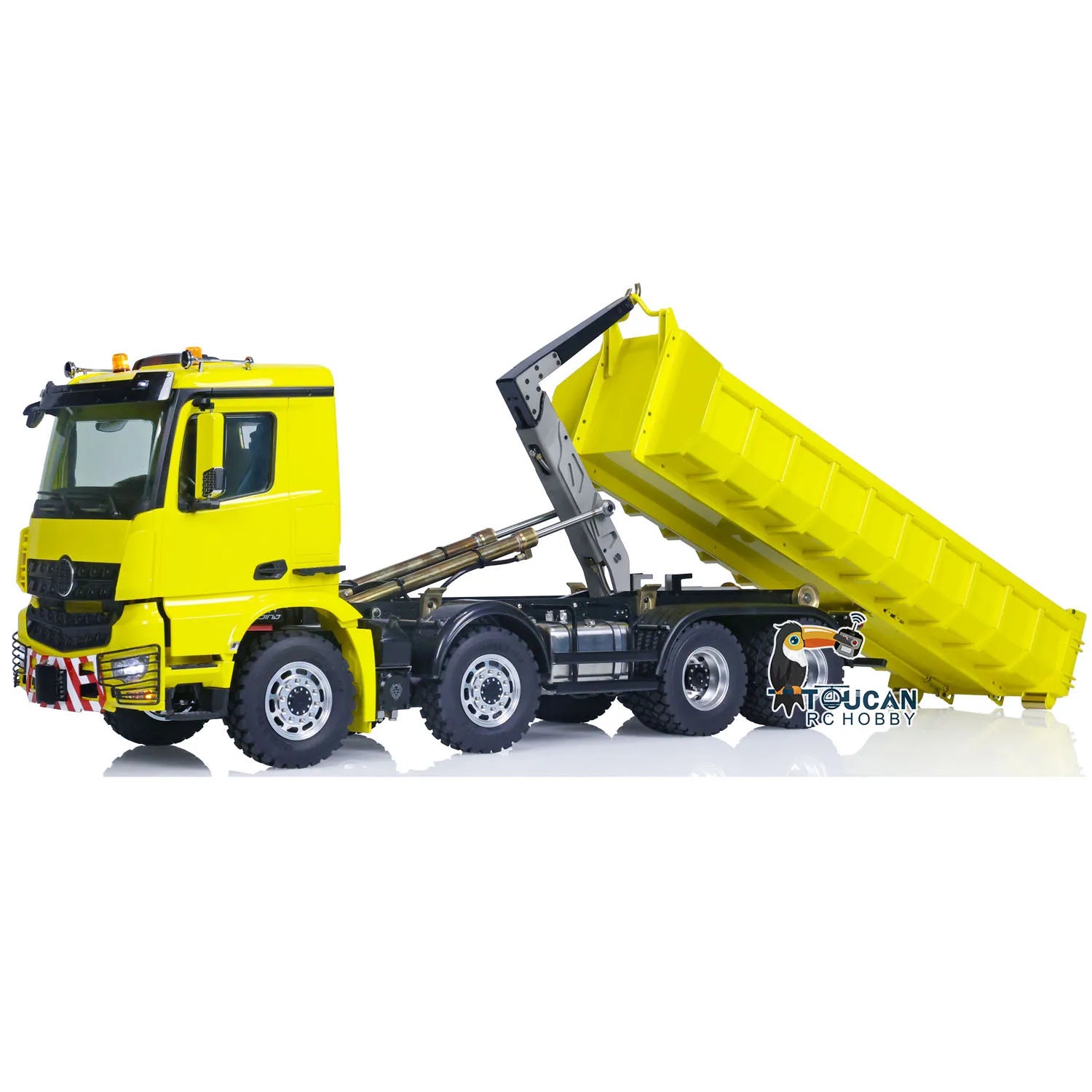 8x8 LESU 1/14 Hydraulic RC Full Dumper Truck RTR Remote Control Dump Car Model Light Sound Hook Battery TOUCAN HOBBY Tipper