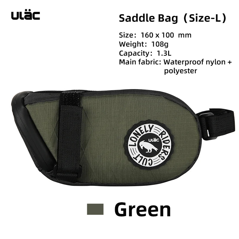 ULAC Cycling Seat Bag 0.6/1/1.3L Multi-color Bicycle Saddle Bag Waterproof MTB Road Bike Repair Tools Bag Tail Pack Accessories
