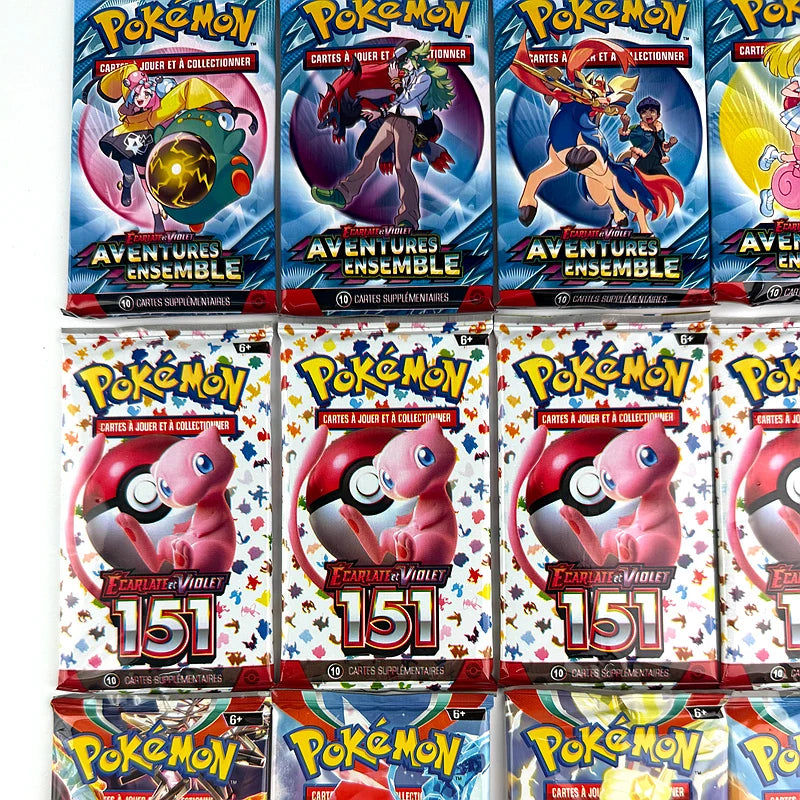 10/20Pcs French Pokemon Cards 151,OBSIOIENNES,AVENTURES ENSEMBLE Booster Gifts Booster Battle Collection Card Toys